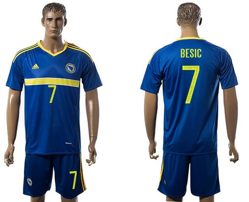 Bosnia Herzegovina #7 Besic Home Soccer Country Jersey - Click Image to Close